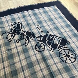 NWOT Coach Horse & Carriage print oversized scarf